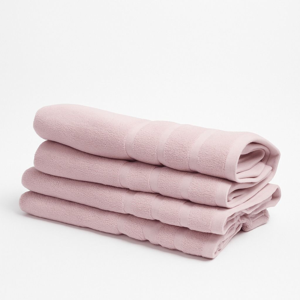 Pink Modern Threads 100% Combed Cotton Bath Towels Super Absorbent & Quick Dry Soft & Plush, Blush