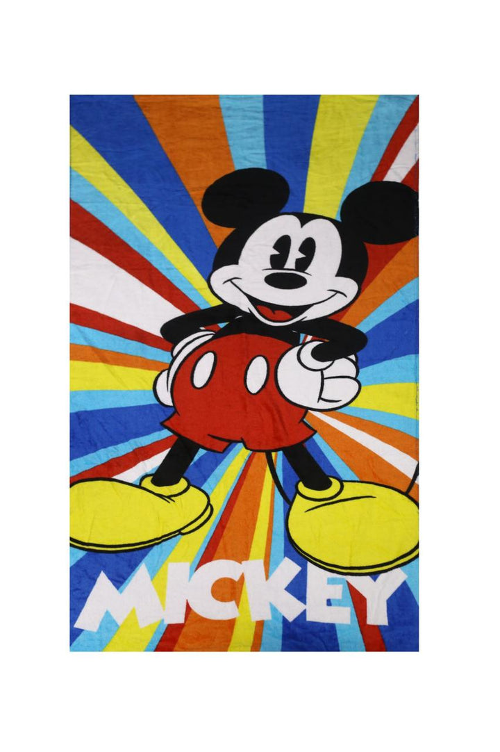Mickey Mouse Color Burst Printed Beach Towel