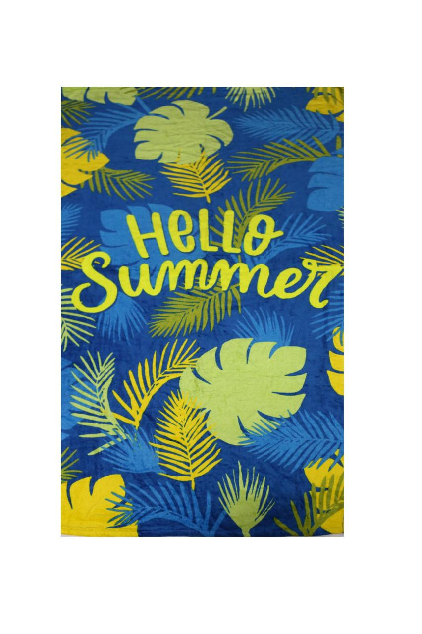 Hello Summer Tropical Printed Beach Towel