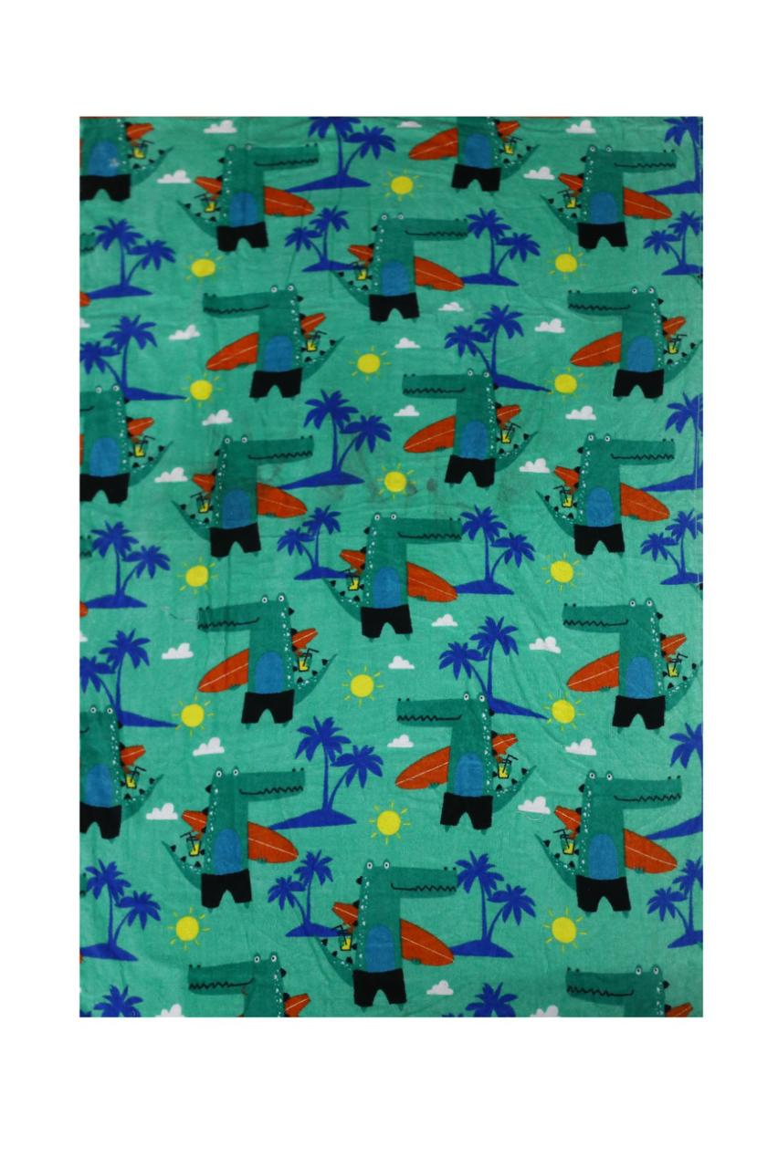 Tropical Surfing Alligator Printed Towel
