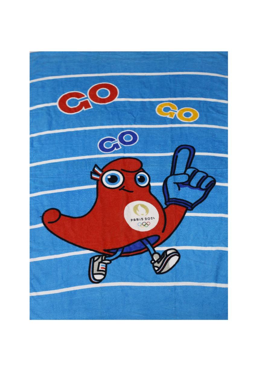 Paris 2024 Olympics "Go Go Go" Printed Beach Towel