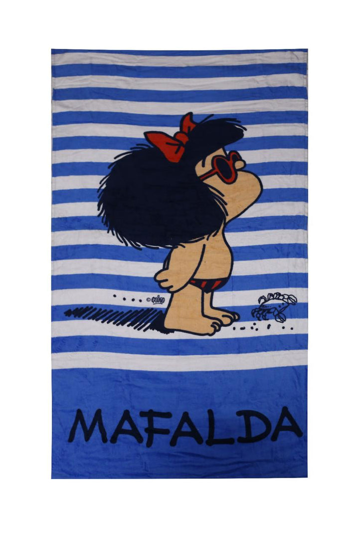 Mafalda Printed Nautical Stripes Beach Towel - Limited Edition