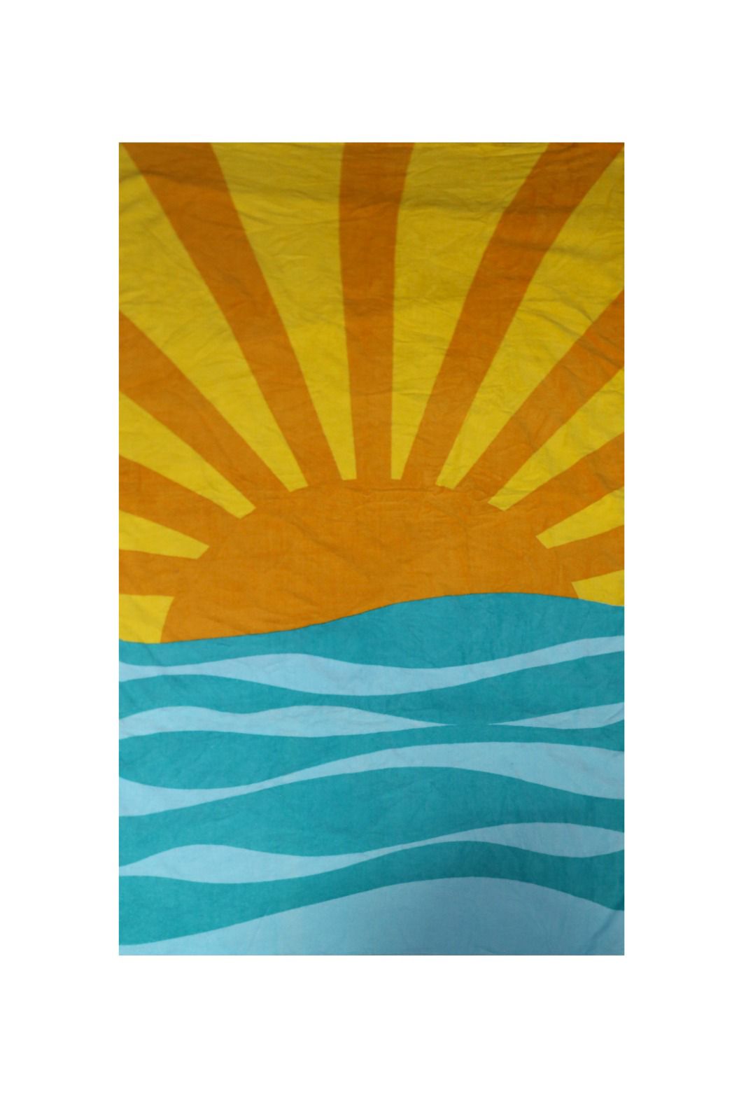 Sunset Over Waves Printed Towel