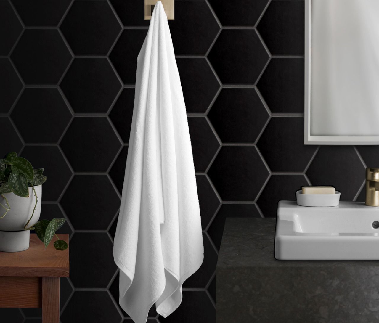 Classic White Cotton Premium Bath Towel