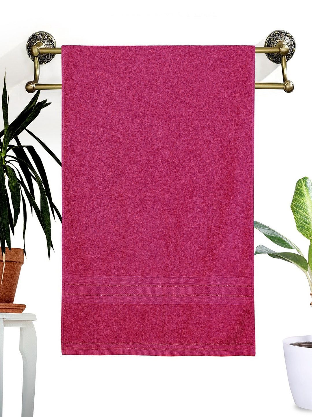 Luxury Fuchsia Turkish Cotton Premium Bath Towel