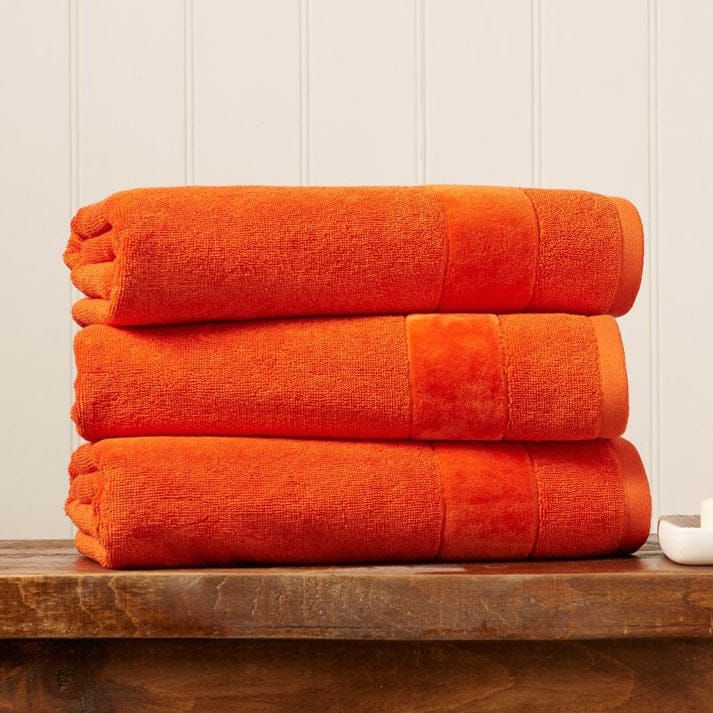 Premium Orange Turkish Cotton Premium Bath Towel